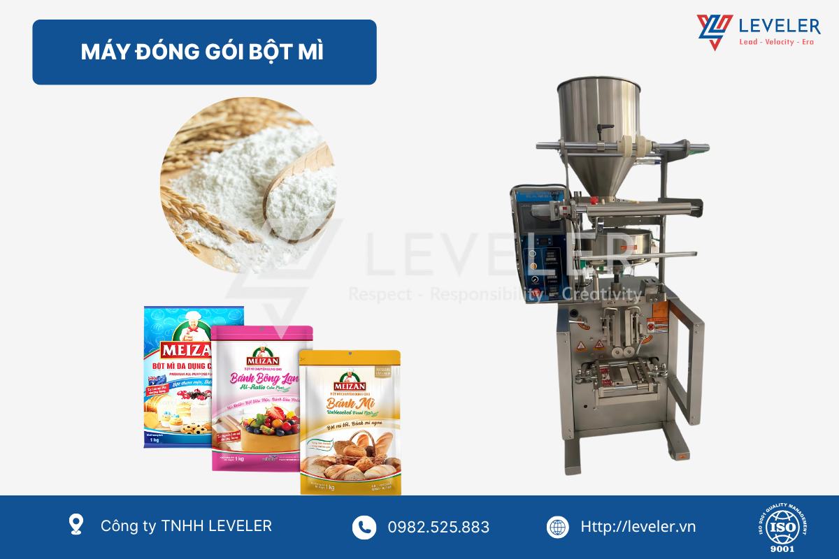 Máy đóng gói bột mì và sản phẩm được tạo ra