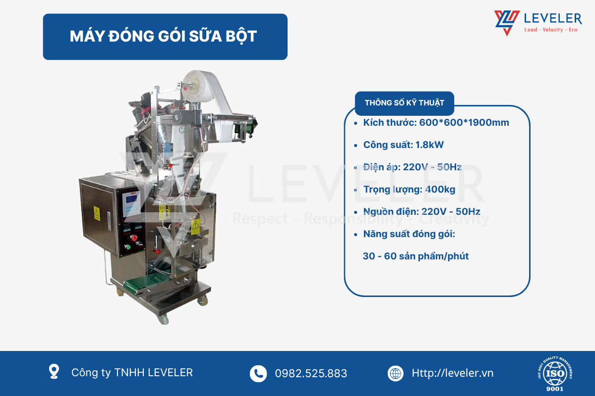 Tham khảo chỉ số kỹ thuật của máy đóng gói bột mì