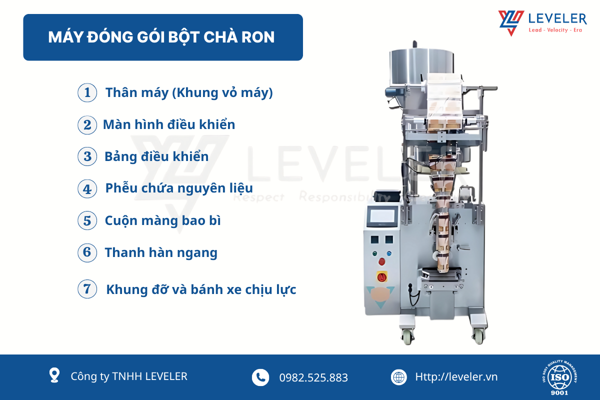 Cấu tạo máy đóng gói bột chà ron