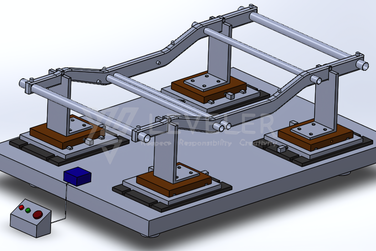Bản thiết kế CAD của đồ gá hàn do Leveler thực hiện Bản thiết kế CAD của đồ gá hàn do Leveler thực hiện