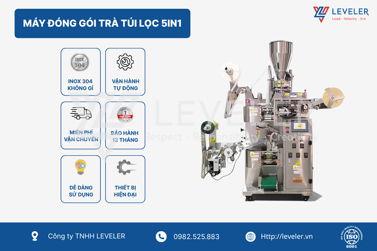 Đặc điểm máy trà túi lọc 5in1 Leveler
